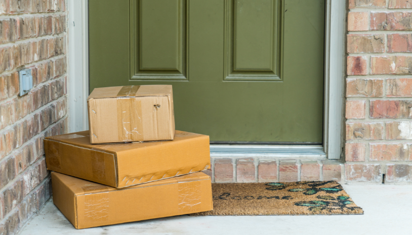 Packages outside a front door