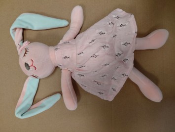 Product Safety Information Notice on a Ballerina Rabbit Plush Toy sold on AliExpress