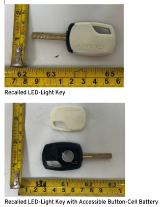 Giant Europe B.V T/A GIANT recalls various SURELOCK bike lock LED keys