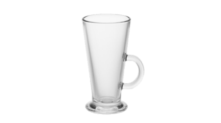 Glass latte mug