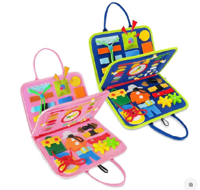 Product Safety 2026 Information Notice on a Busy Book toy sold by Baby Bubble Store