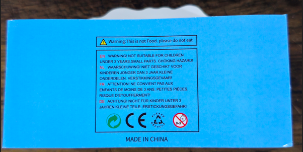 Product safety recall back of Squishy bun toy