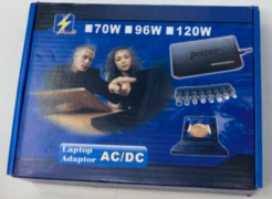 Product Safety Information Notice on an 8Tips Universal Power Supply Adapter Charger for Laptop sold on the eBay platform