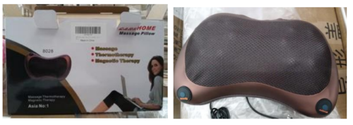 Product Safety Information Notice on Car & Home Massage Pillow, 8028 on the Amazon Platform