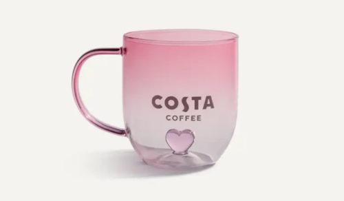 Costa Coffee recalls Costa Coffee Glass Heart Cup