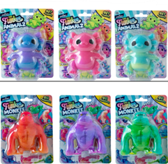 ORB Funkee Sand Toys - 2 Multicoloured squishy animal toys filled with sand