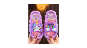 plastic sandals 2 Children's plastic sandals with a unicorn and rainbow design