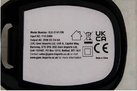 TJX Ireland Unlimited Company t/a TK Maxx and Homesense recalls Prism Zenso 5 Amp USB Charging Tower Unit