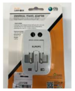 TJX Ireland Unlimited Company t/a TK Maxx and Homesense recalls Miami Carry On Universal Travel Adapter