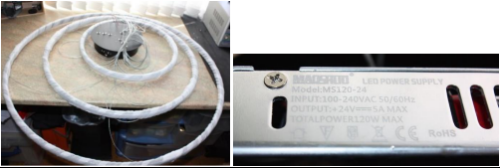 Product Safety Information Notice on a MAOSHUO Chandelier sold on the Amazon platform