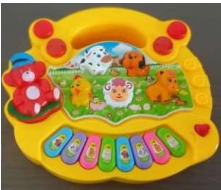 Product Safety Information Notice on Excellently Trading Animal Farm toy piano sold on the Wish platform