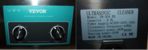 Product Safety Information Notice on a certain Vevor Professional Ultrasonic Cleaner sold on the eBay Platform