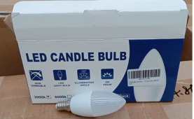 Product Safety Information Notice on a EvaStary LED Candle Bulb LZ002 sold on Amazon