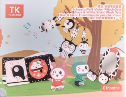 Product Safety Information Notice on a Tumama Black and White Vision Plush Set sold on Amazon