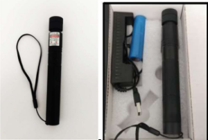Product Safety Information Notice on High Powered Laser Pointers sold on Amazon