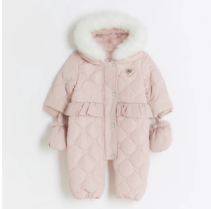 River Island recalls River Island Baby Girls Pink Peplum Quilted Snowsuit