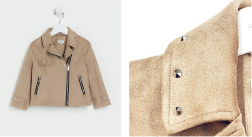 River Island recalls River Island Mini Girls Beige Suedette Biker Jacket
