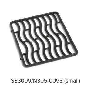 A black cast iron grid with model number S83009/N305-0098 (small)