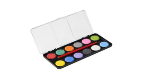 Sostrene grene watercolours12 pcs A set of watercolour paints in twelve different colours.
